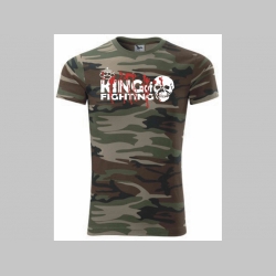 King of Fighting  pánske maskáčové tričko 100%bavlna